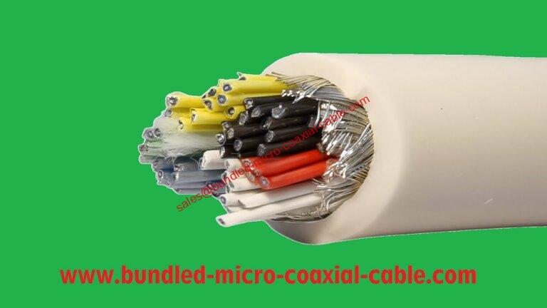 Paketlenmiş Mikro Koaksiyel Kablo Ultrason Probu Kablosu 40 42 44 46AWG Çoklu Koaksiyel Kablo Üreticisi