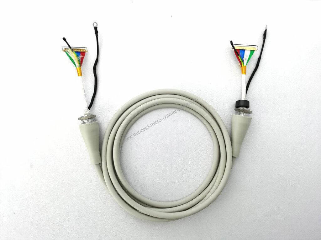 256 Core Ultrasound transducer Probe Coaxial Cable Assembly