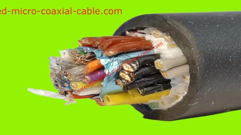 Cable Trawsddygiadur Uwchsain Cwsmer Aml-Coaxial Transducer Ultrasound Cable Cynulliadau Cebl Custom